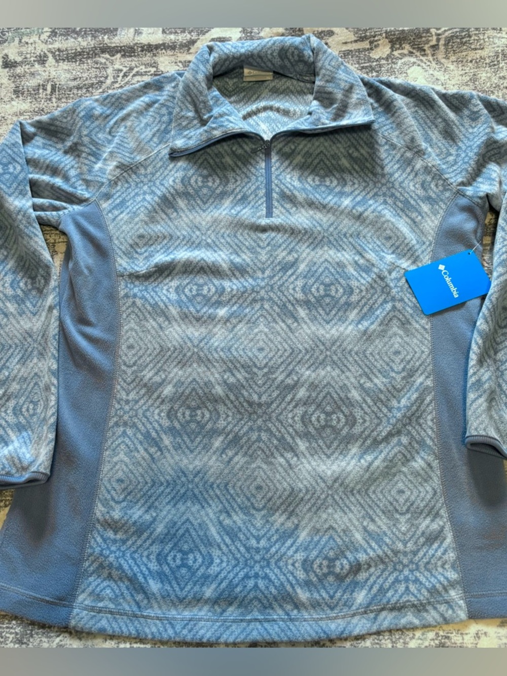 NWT Columbia Arctic Air Pullover Womens XL Fleece Half Zip Outdoors Jacket Print